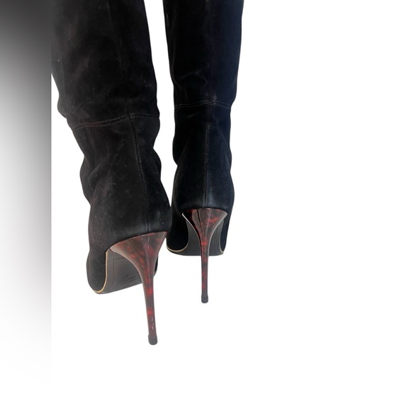 Balmain black suede over the knee boots - Picture 8 of 12